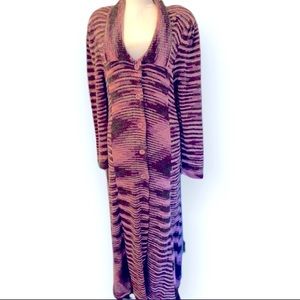 Vintage Kenji Sweater Duster Long Cardigan Size L